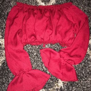 Crop Red Blouse
